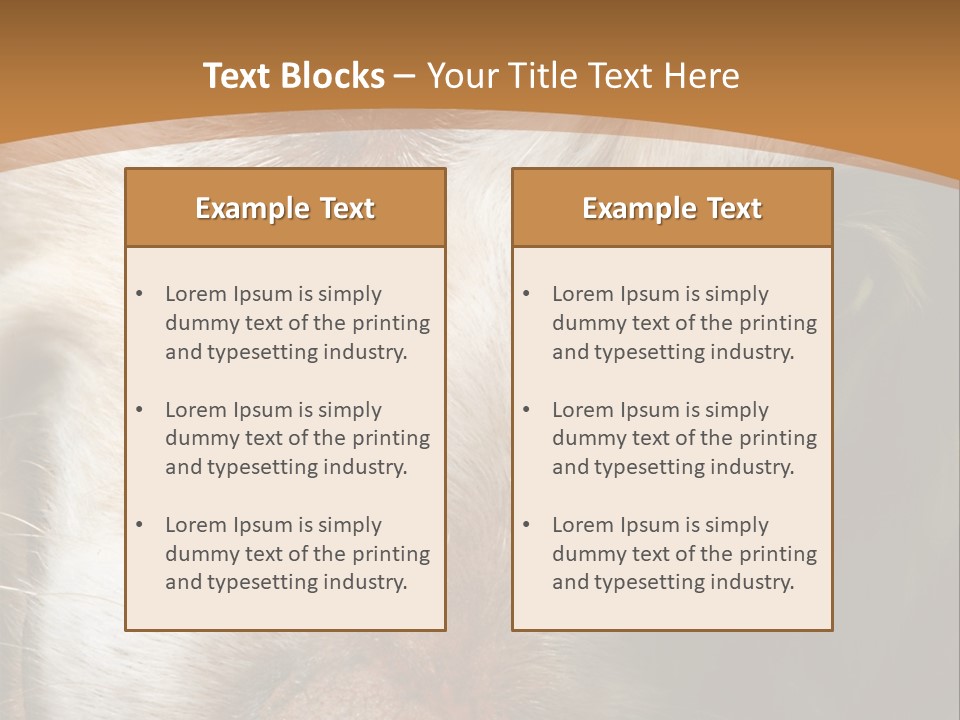 Smiling Dog, Gold Retriever Head Shot PowerPoint Template