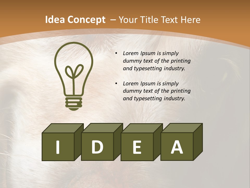 Smiling Dog, Gold Retriever Head Shot PowerPoint Template