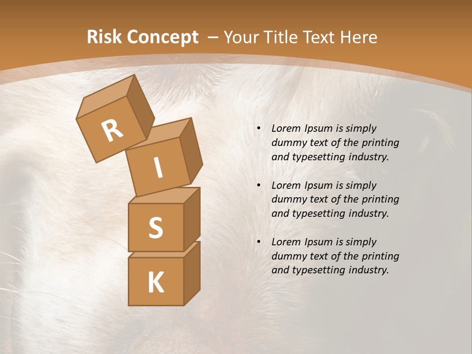 Smiling Dog, Gold Retriever Head Shot PowerPoint Template