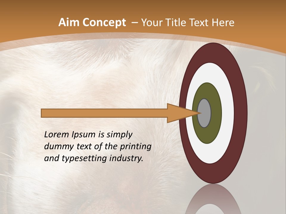 Smiling Dog, Gold Retriever Head Shot PowerPoint Template