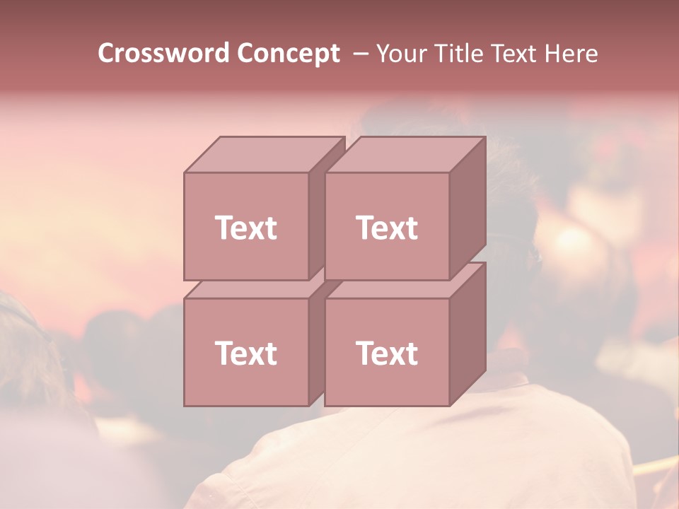 The Audience Wearing Head Phone For Online Translation PowerPoint Template