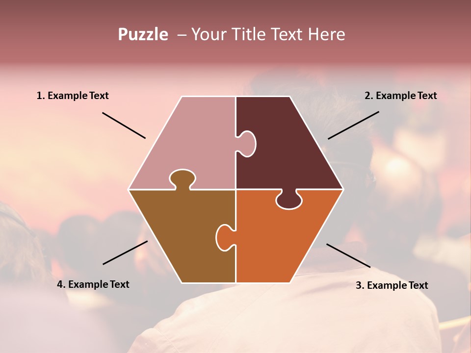 The Audience Wearing Head Phone For Online Translation PowerPoint Template