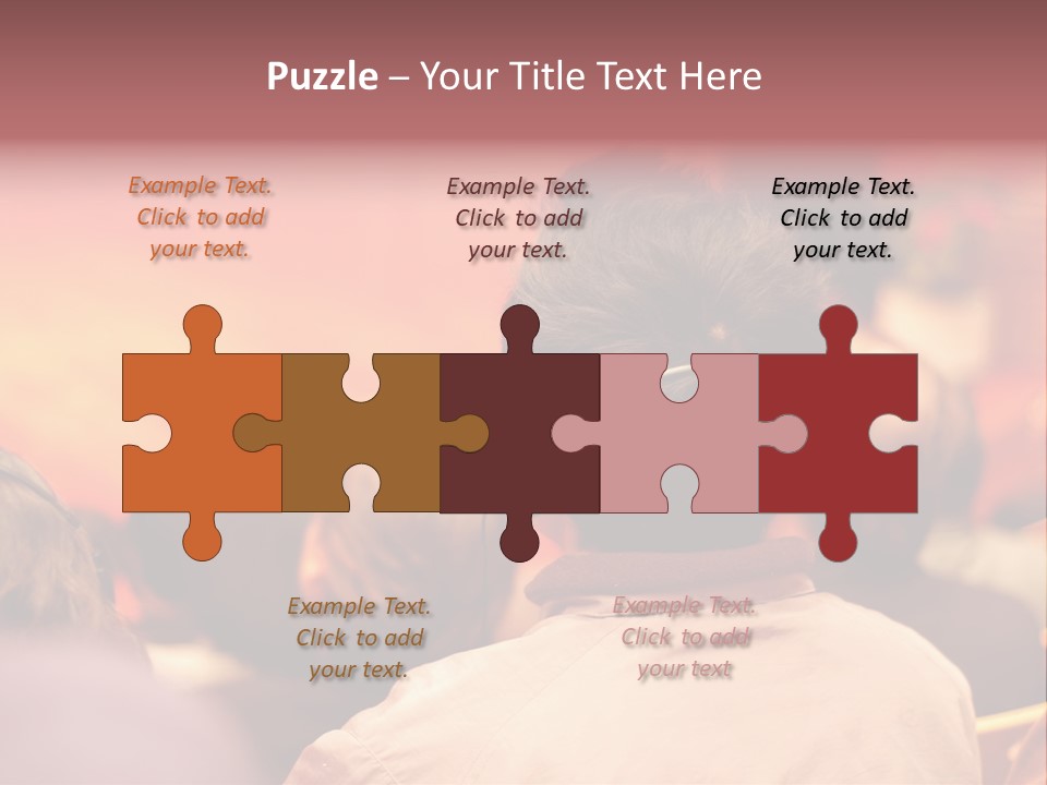 The Audience Wearing Head Phone For Online Translation PowerPoint Template