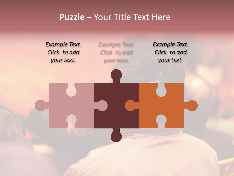 The Audience Wearing Head Phone For Online Translation PowerPoint Template