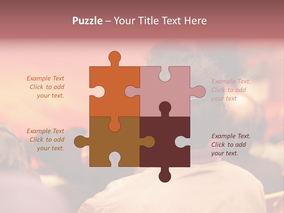 The Audience Wearing Head Phone For Online Translation PowerPoint Template