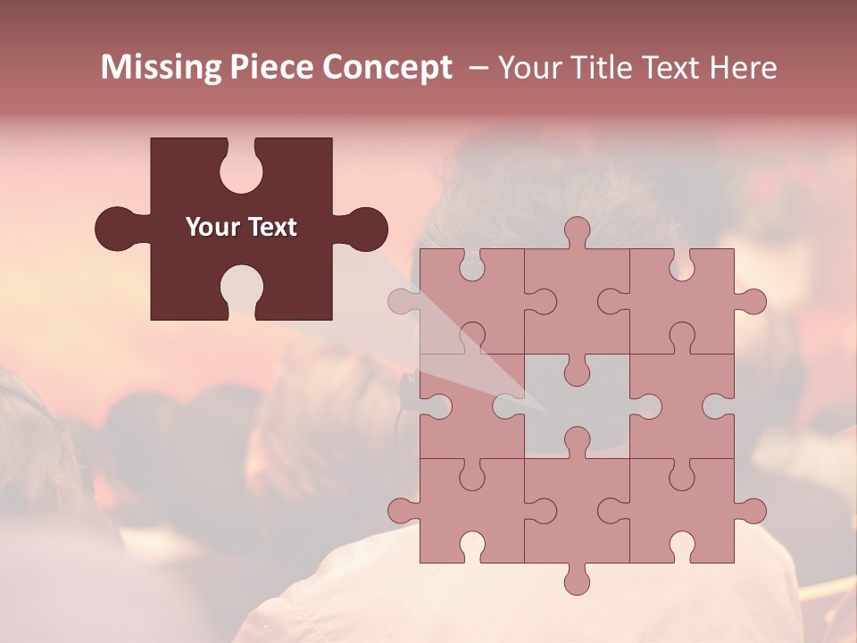 The Audience Wearing Head Phone For Online Translation PowerPoint Template