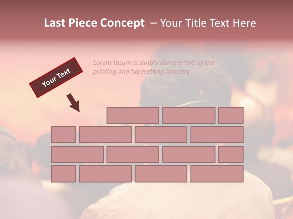 The Audience Wearing Head Phone For Online Translation PowerPoint Template