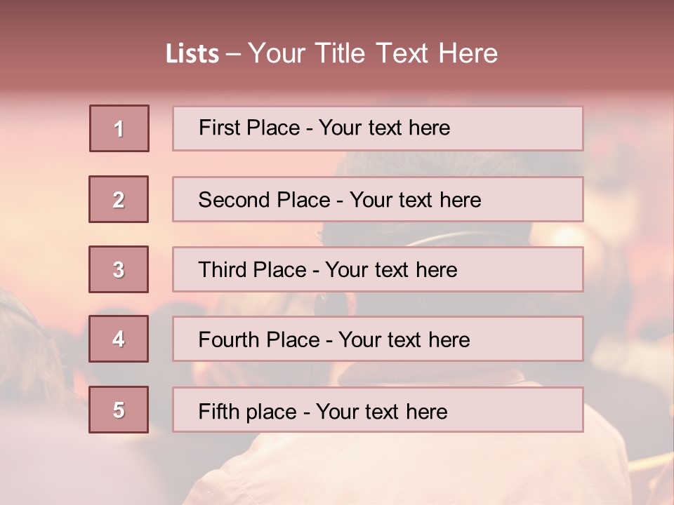 The Audience Wearing Head Phone For Online Translation PowerPoint Template