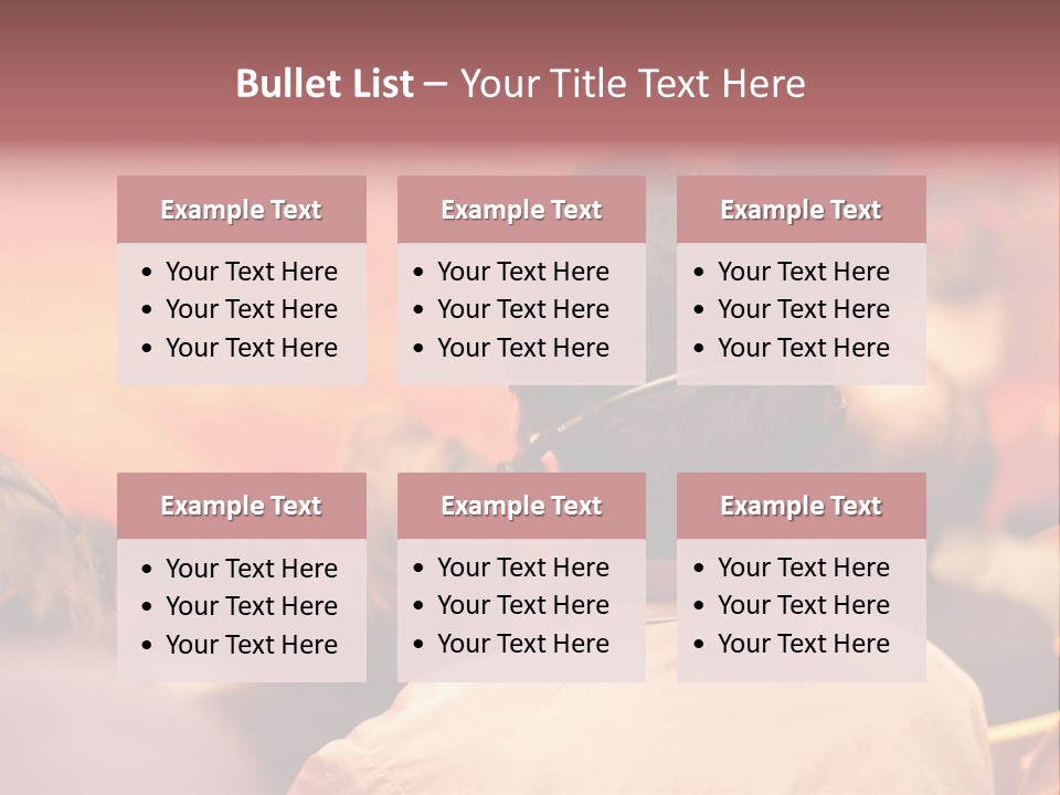 The Audience Wearing Head Phone For Online Translation PowerPoint Template