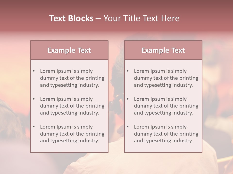 The Audience Wearing Head Phone For Online Translation PowerPoint Template