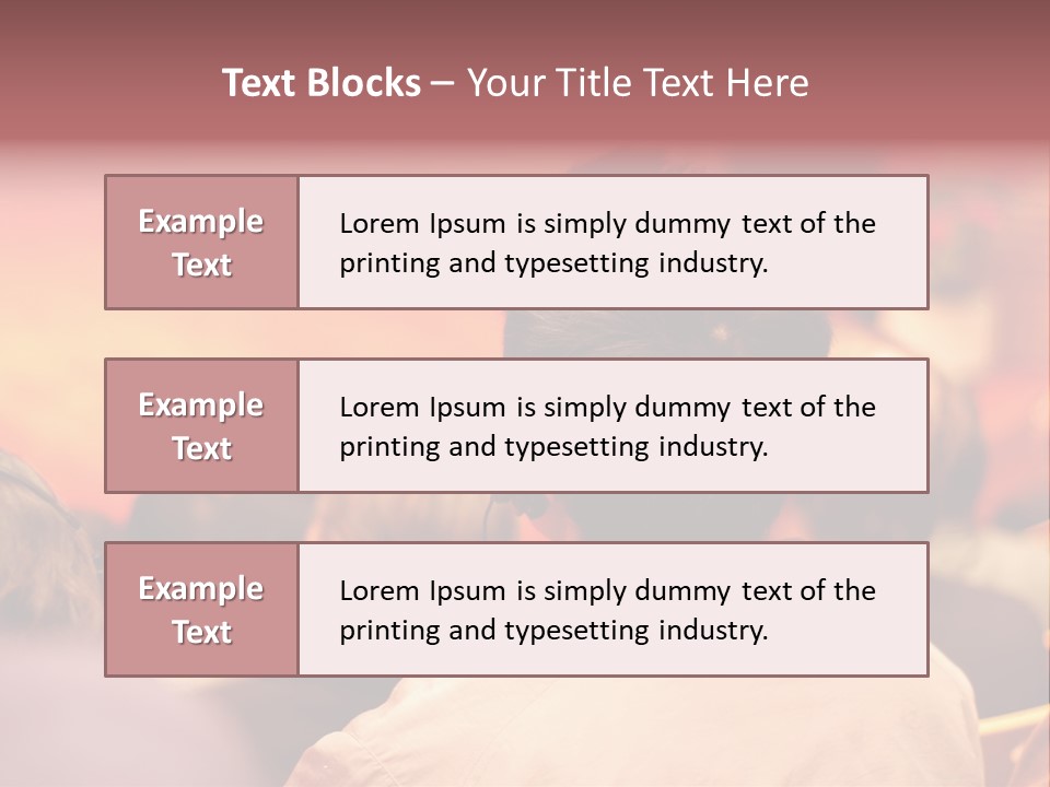 The Audience Wearing Head Phone For Online Translation PowerPoint Template