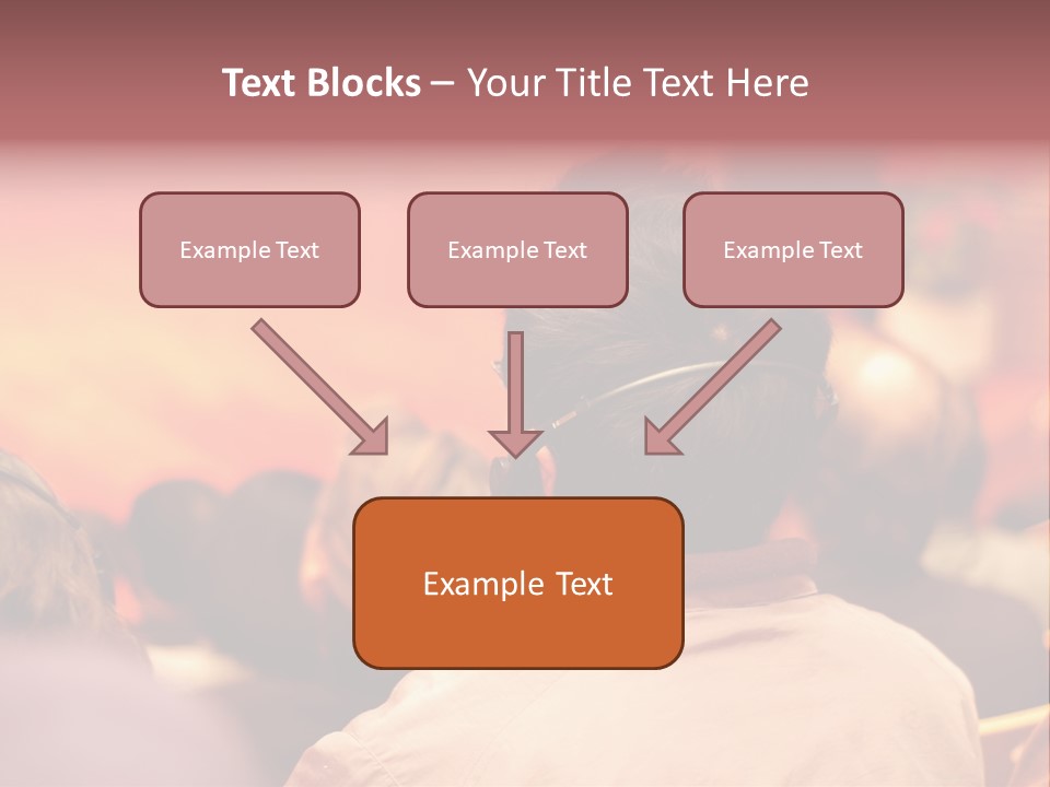 The Audience Wearing Head Phone For Online Translation PowerPoint Template