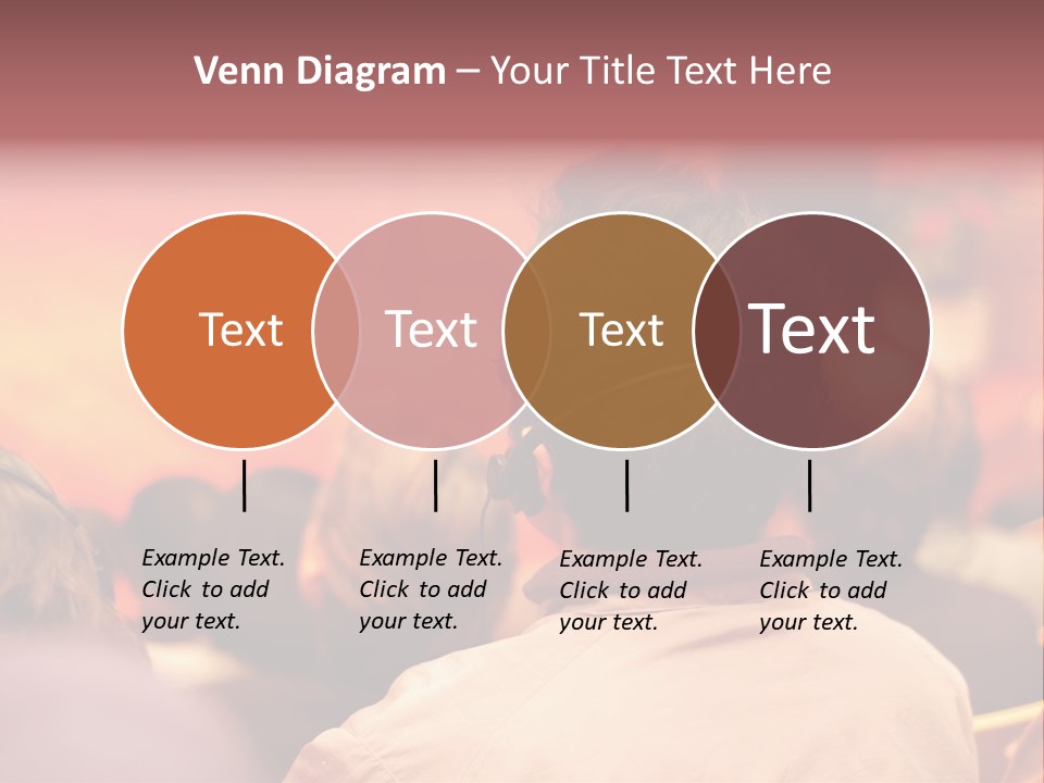 The Audience Wearing Head Phone For Online Translation PowerPoint Template