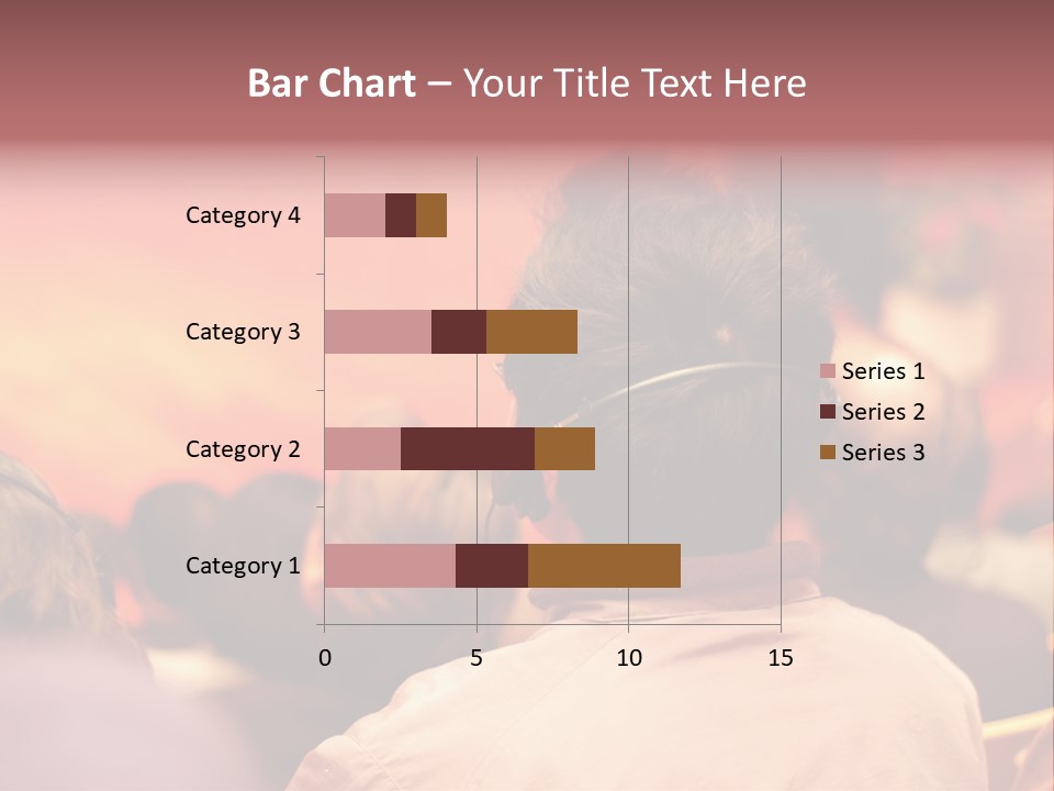 The Audience Wearing Head Phone For Online Translation PowerPoint Template
