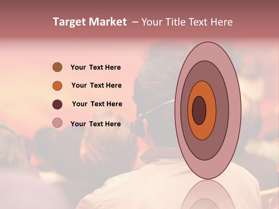 The Audience Wearing Head Phone For Online Translation PowerPoint Template