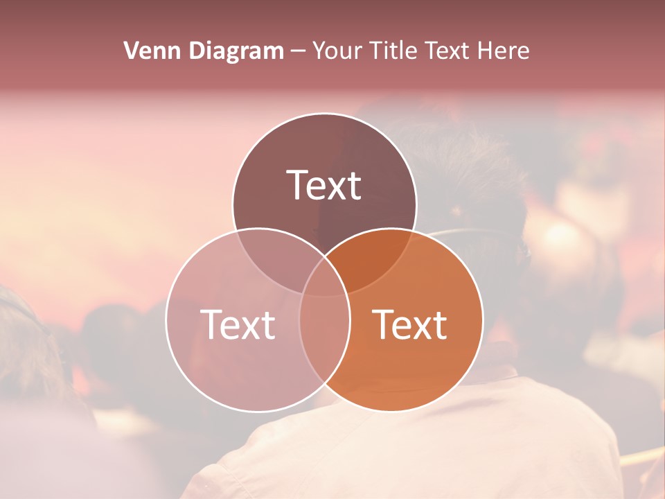 The Audience Wearing Head Phone For Online Translation PowerPoint Template