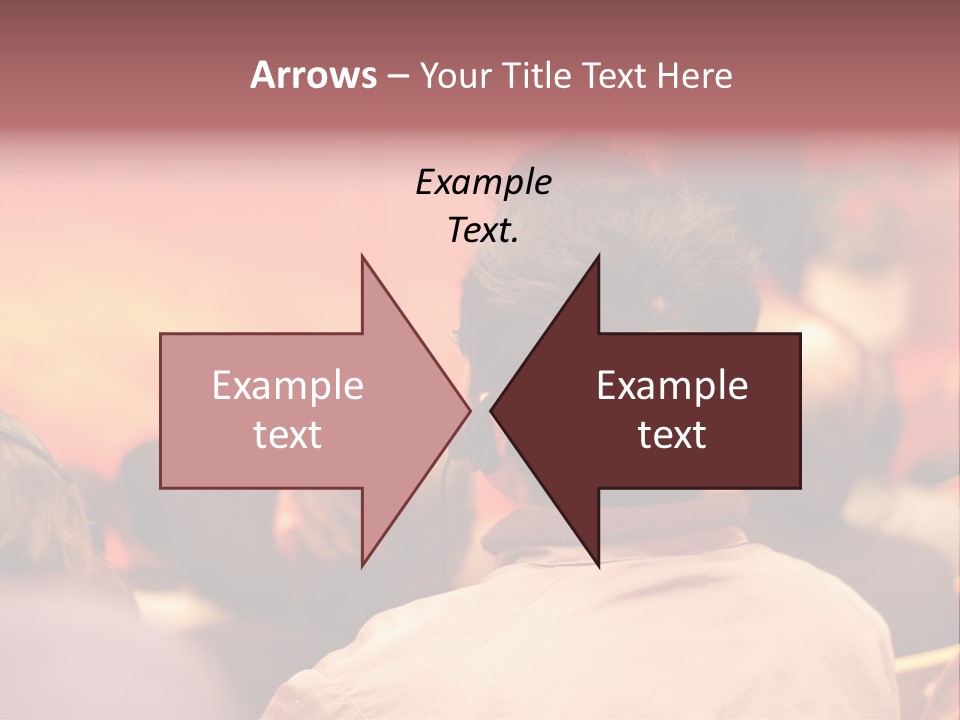 The Audience Wearing Head Phone For Online Translation PowerPoint Template