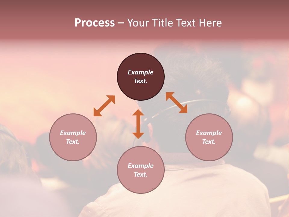 The Audience Wearing Head Phone For Online Translation PowerPoint Template