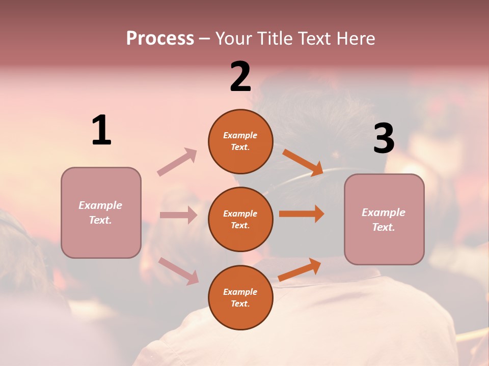 The Audience Wearing Head Phone For Online Translation PowerPoint Template