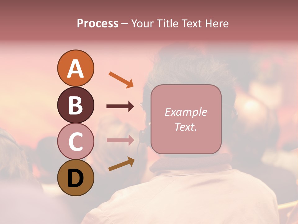The Audience Wearing Head Phone For Online Translation PowerPoint Template