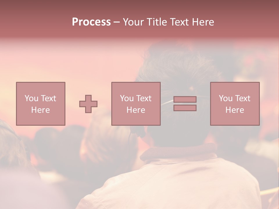 The Audience Wearing Head Phone For Online Translation PowerPoint Template