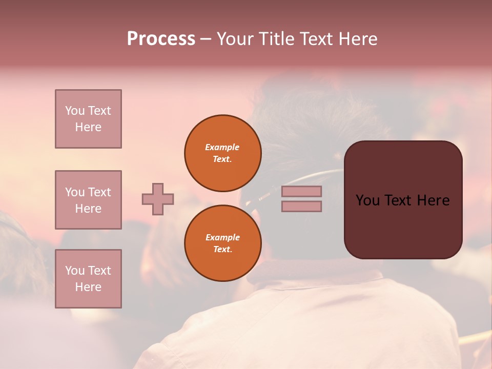 The Audience Wearing Head Phone For Online Translation PowerPoint Template