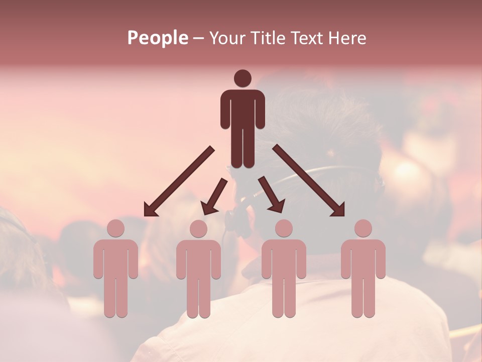 The Audience Wearing Head Phone For Online Translation PowerPoint Template