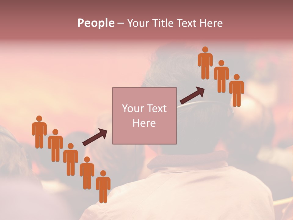 The Audience Wearing Head Phone For Online Translation PowerPoint Template