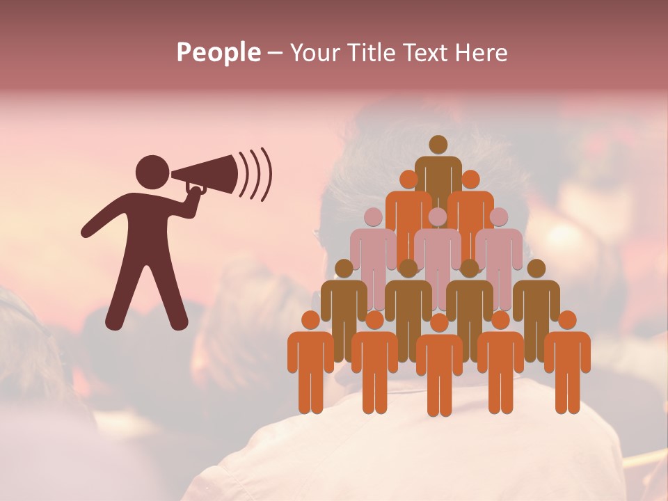 The Audience Wearing Head Phone For Online Translation PowerPoint Template