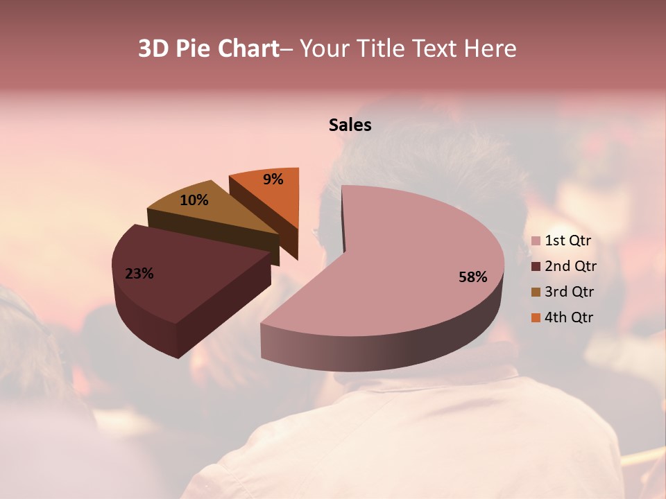 The Audience Wearing Head Phone For Online Translation PowerPoint Template
