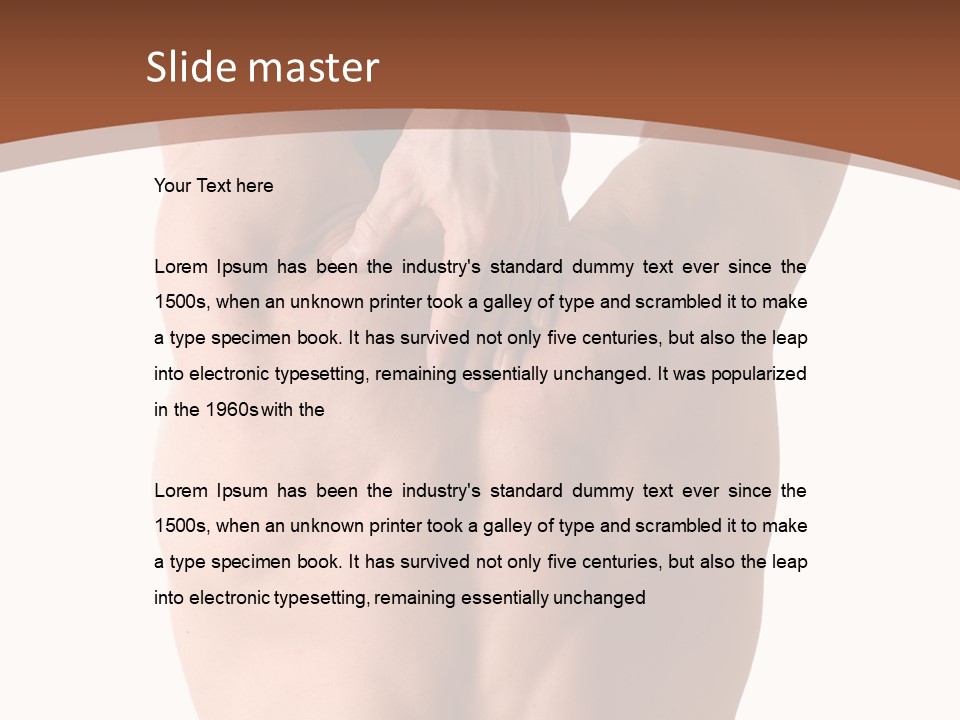 Back Of A Man Who Is Fit And Is Stretching PowerPoint Template