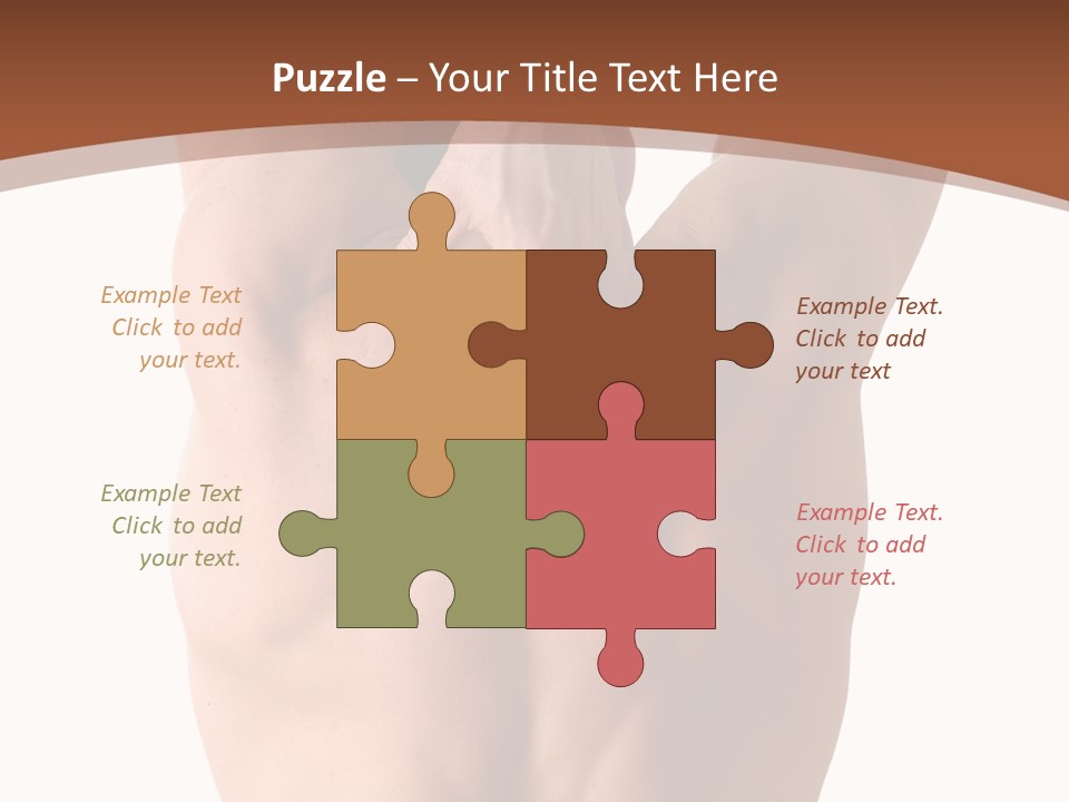 Back Of A Man Who Is Fit And Is Stretching PowerPoint Template