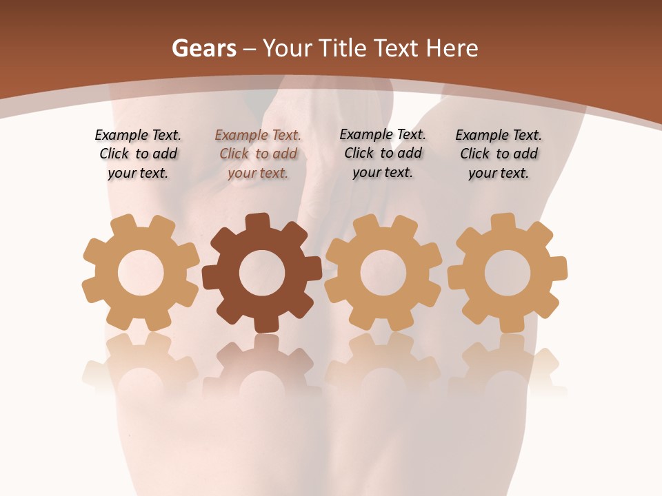 Back Of A Man Who Is Fit And Is Stretching PowerPoint Template