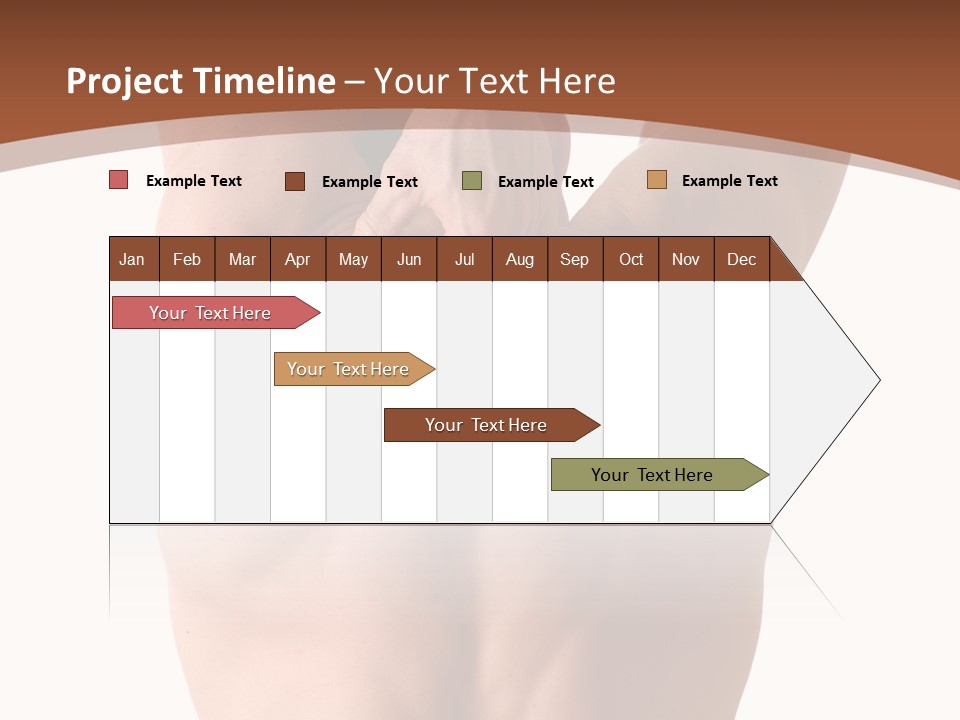 Back Of A Man Who Is Fit And Is Stretching PowerPoint Template