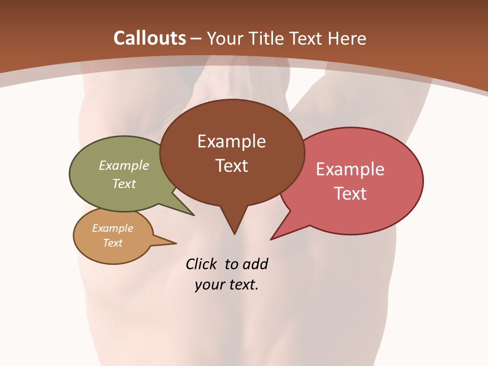 Back Of A Man Who Is Fit And Is Stretching PowerPoint Template