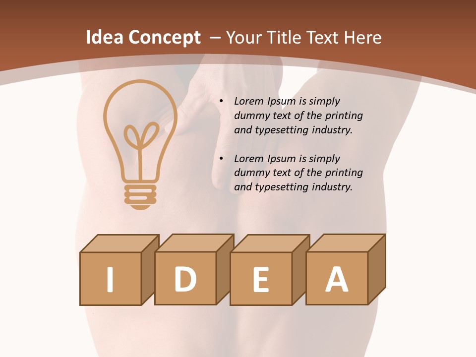 Back Of A Man Who Is Fit And Is Stretching PowerPoint Template