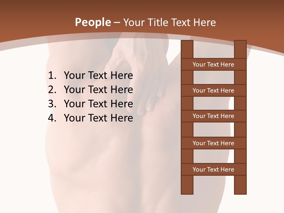 Back Of A Man Who Is Fit And Is Stretching PowerPoint Template