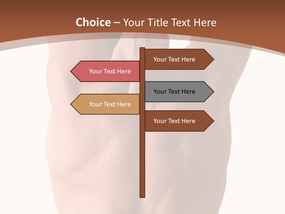 Back Of A Man Who Is Fit And Is Stretching PowerPoint Template