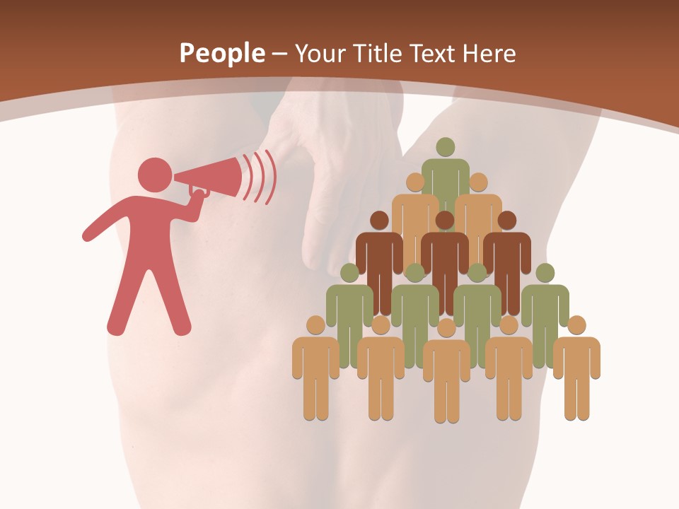 Back Of A Man Who Is Fit And Is Stretching PowerPoint Template