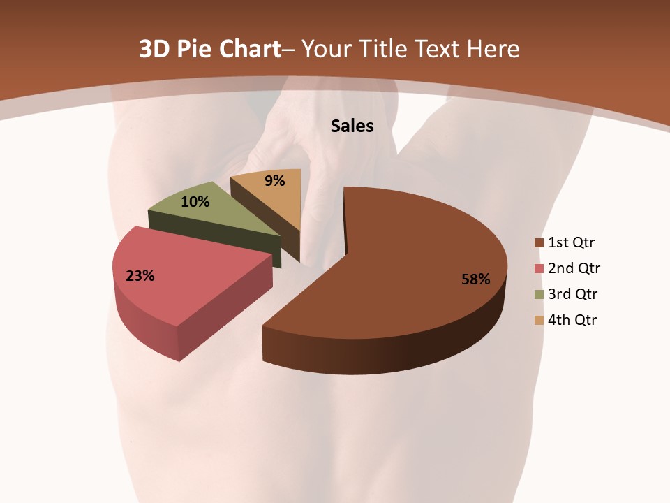 Back Of A Man Who Is Fit And Is Stretching PowerPoint Template