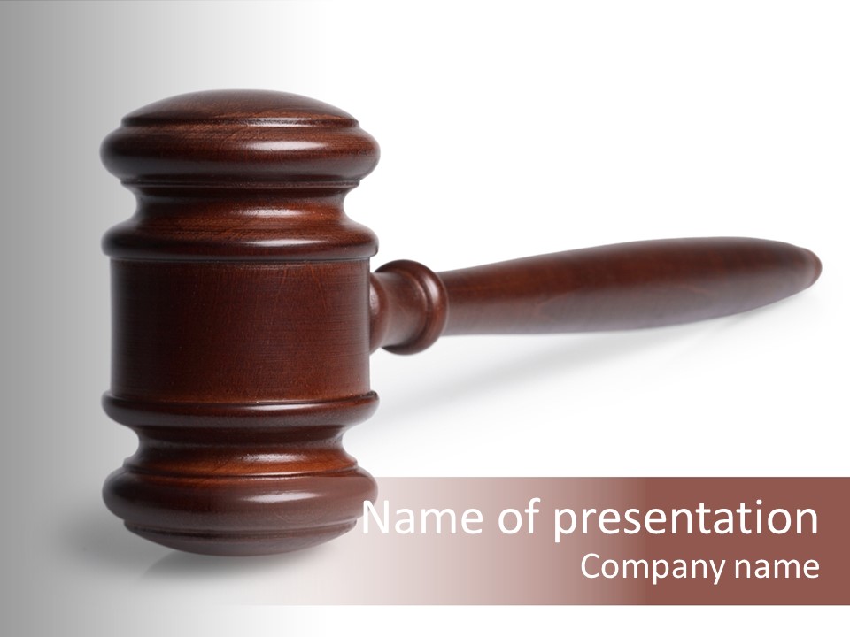 Judge's Gavel PowerPoint Template