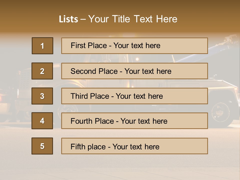 Tow Truck PowerPoint Template