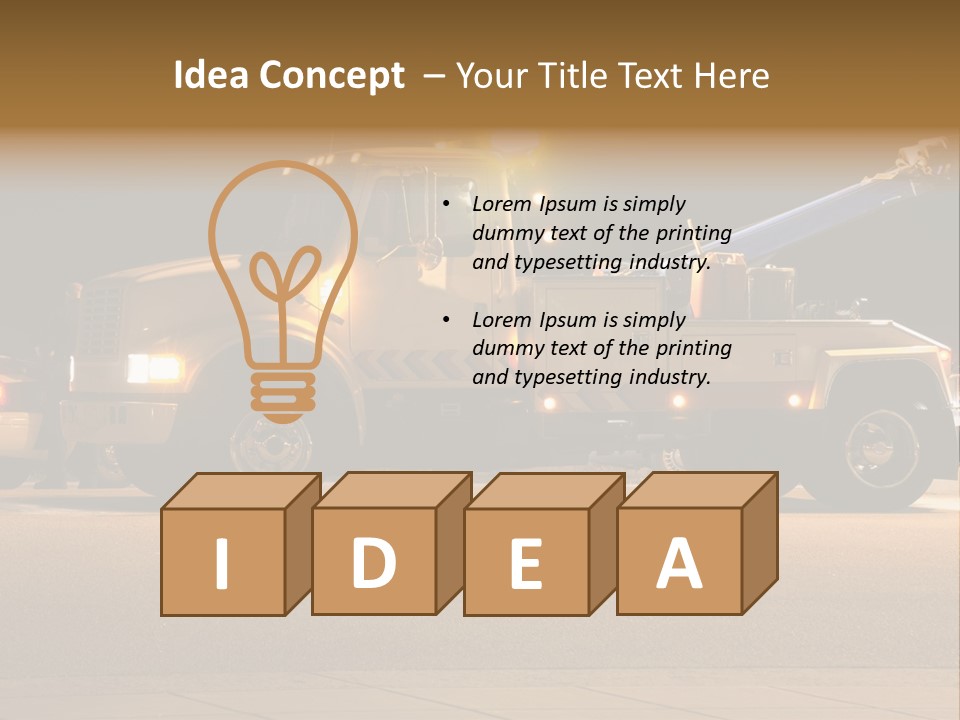 Tow Truck PowerPoint Template