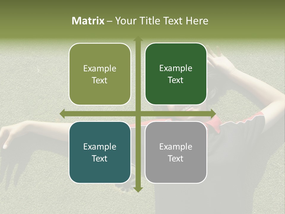 Young, Female Golf Player Smiling And Embracing The Hole At A Golf Course. PowerPoint Template