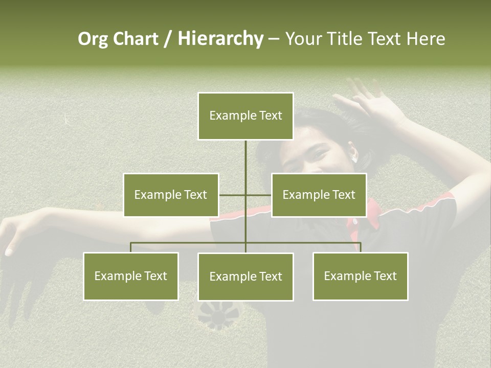 Young, Female Golf Player Smiling And Embracing The Hole At A Golf Course. PowerPoint Template
