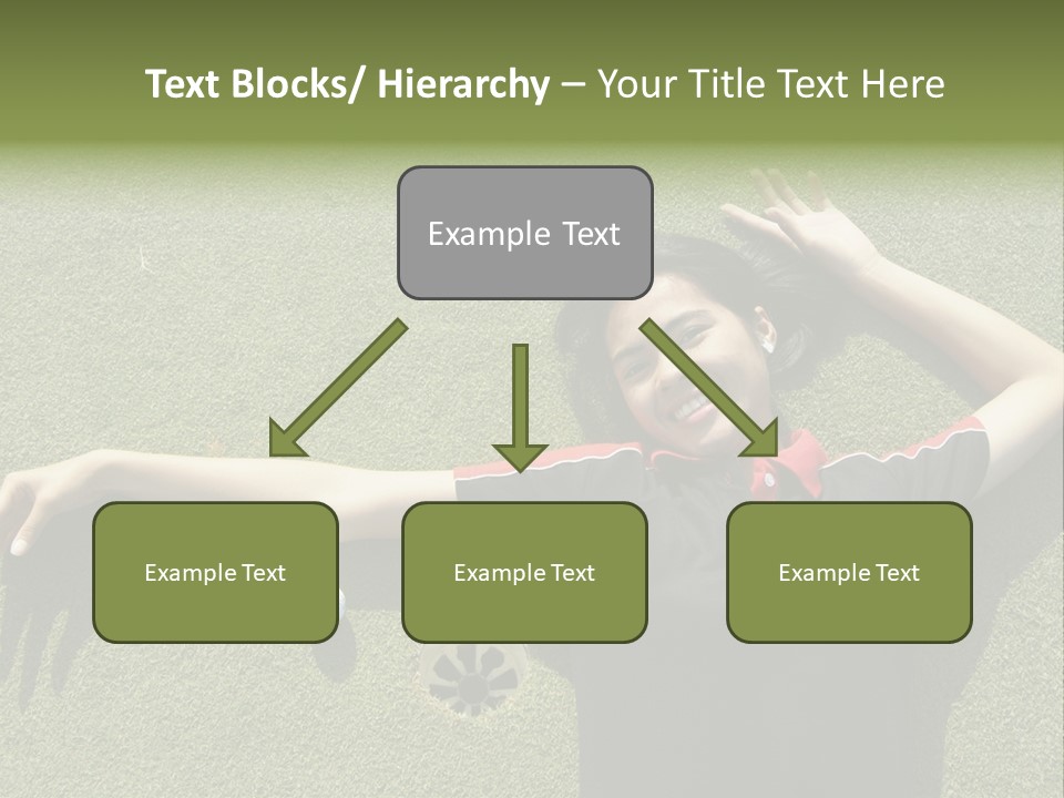 Young, Female Golf Player Smiling And Embracing The Hole At A Golf Course. PowerPoint Template