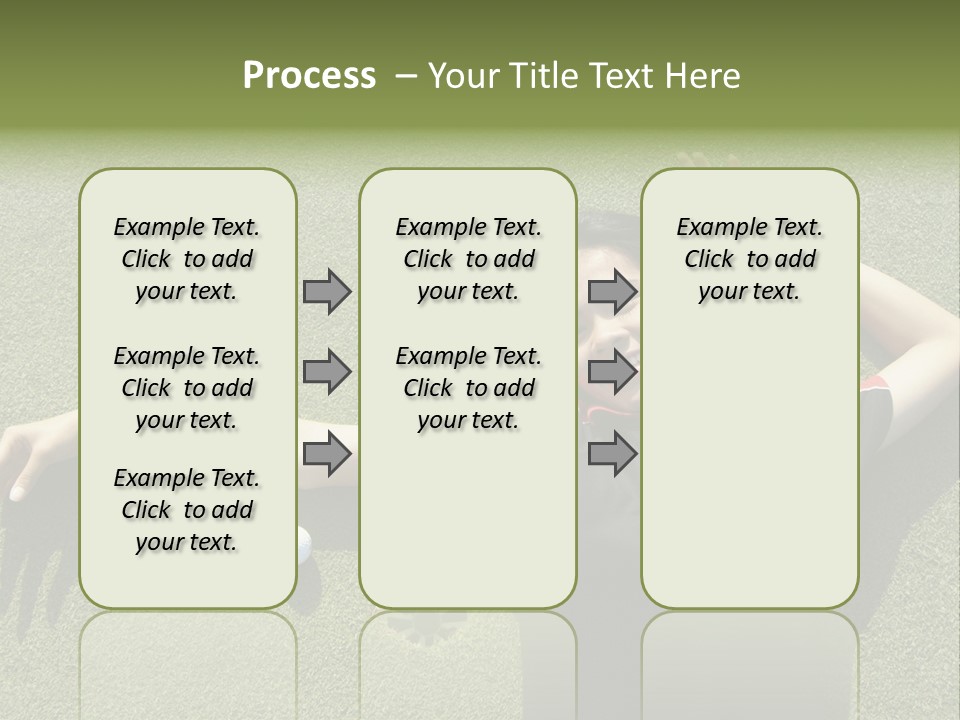 Young, Female Golf Player Smiling And Embracing The Hole At A Golf Course. PowerPoint Template