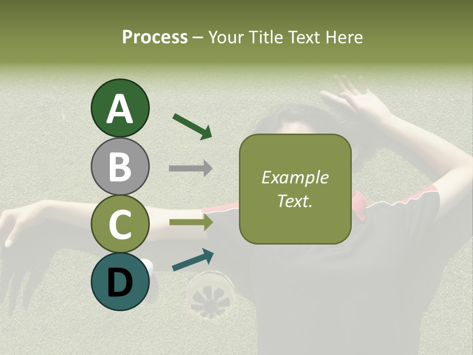 Young, Female Golf Player Smiling And Embracing The Hole At A Golf Course. PowerPoint Template