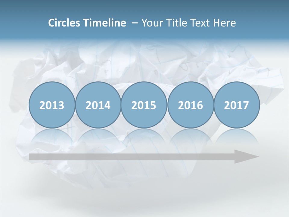 Crumpled Note Paper, Foolscap, With Writing On It, On White. PowerPoint Template