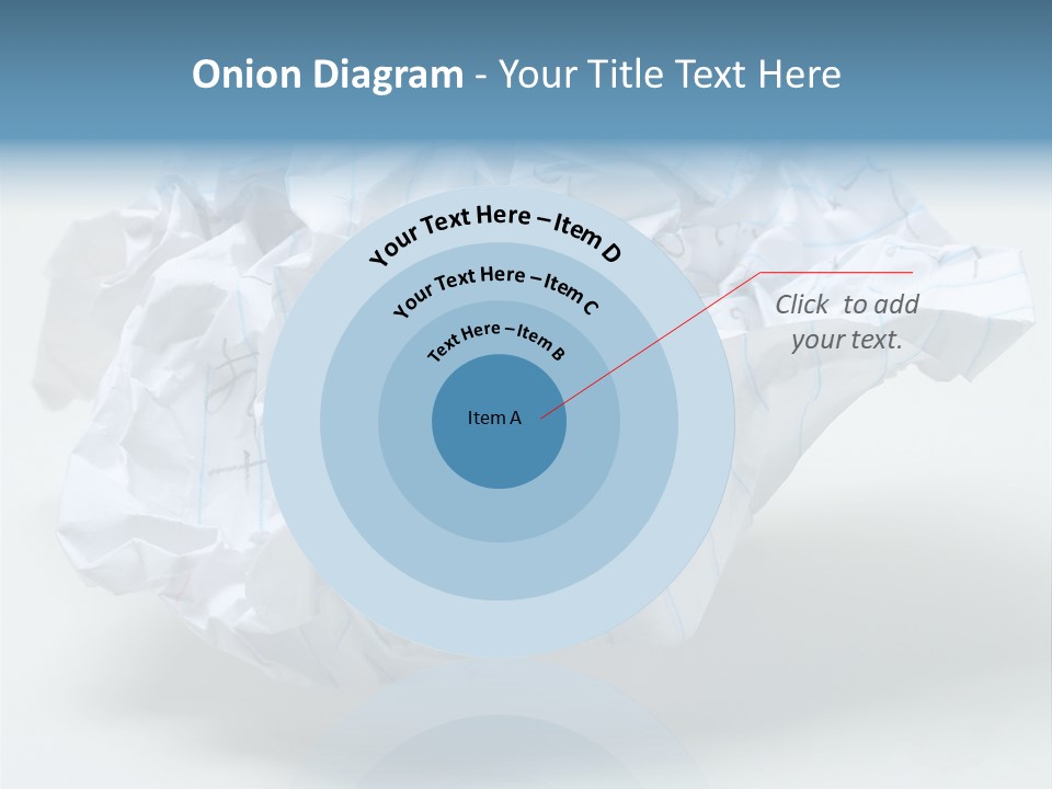 Crumpled Note Paper, Foolscap, With Writing On It, On White. PowerPoint Template